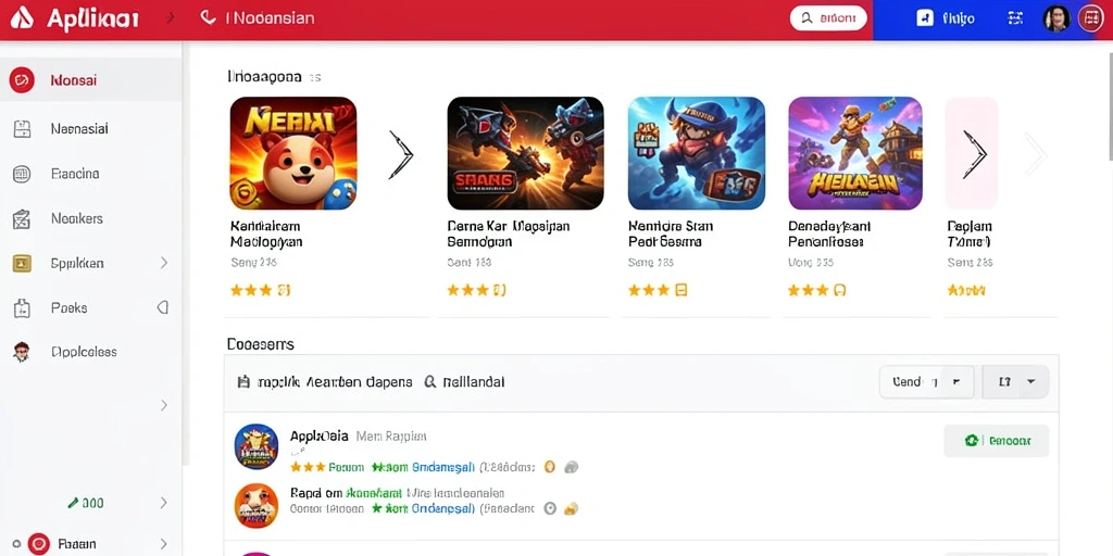 Menu permainan yang lengkap dan informatif.