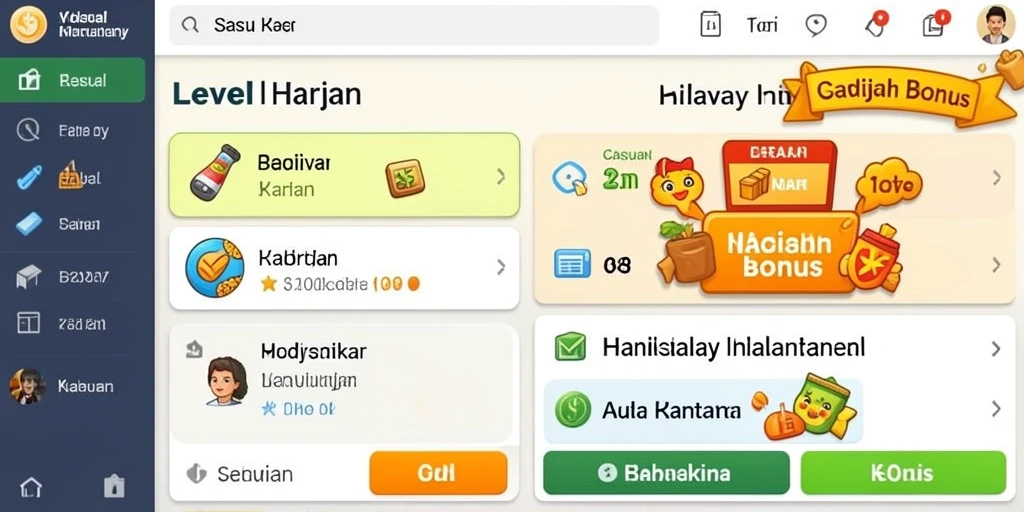 Pengaturan level yang menantang dan beragam.